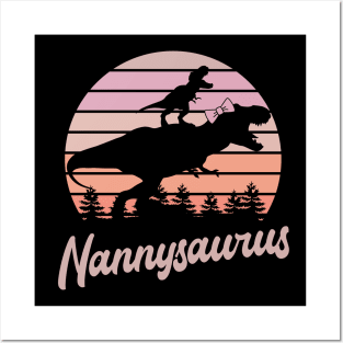 Nannysaurus T-Rex Dinosaur Posters and Art